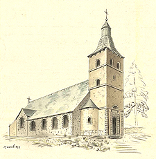 L'église d'Esneux avant 1899 L'église d'Esneux avant 1899